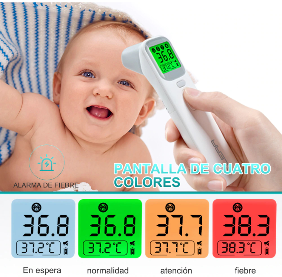 Termómetro Digital Bebe Niños Medicion Rapida Visor - Fiebre